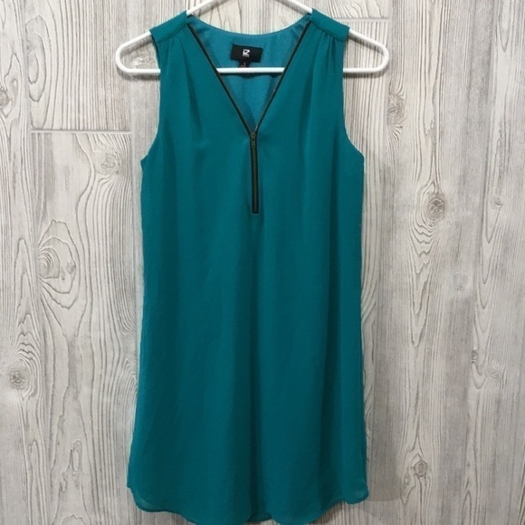 Vintage 𝅺IZ Byer Turquoise Teal Dress With Zipper Size Small - Picture 1 of 6